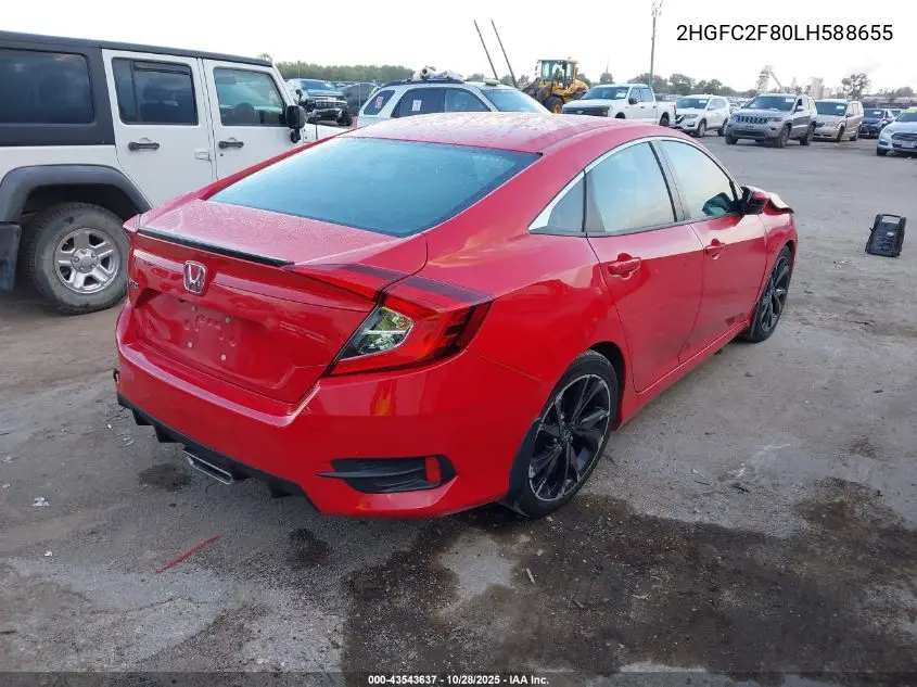 2HGFC2F80LH588655 2020 Honda Civic Sport