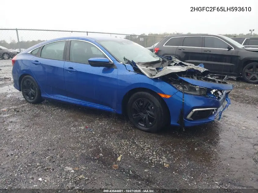 2HGFC2F65LH593610 2020 Honda Civic Lx