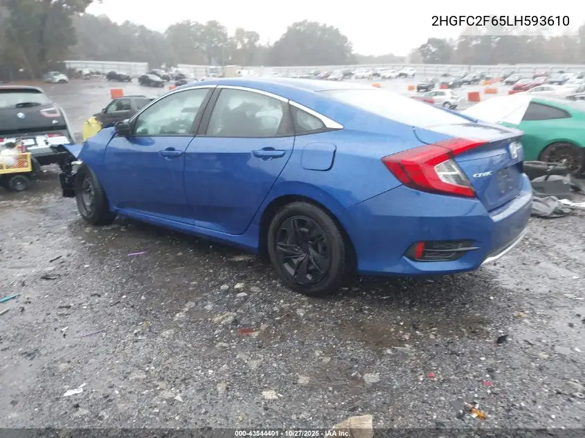 2HGFC2F65LH593610 2020 Honda Civic Lx