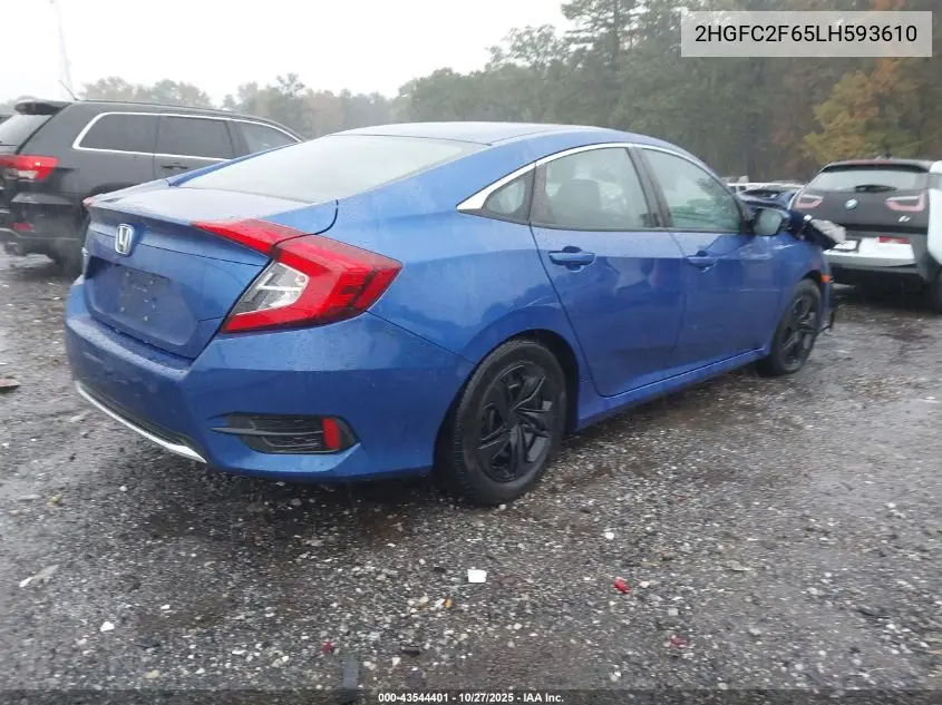 2HGFC2F65LH593610 2020 Honda Civic Lx