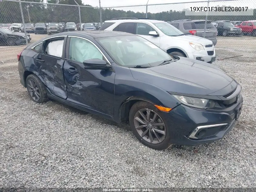 19XFC1F38LE208017 2020 Honda Civic Ex