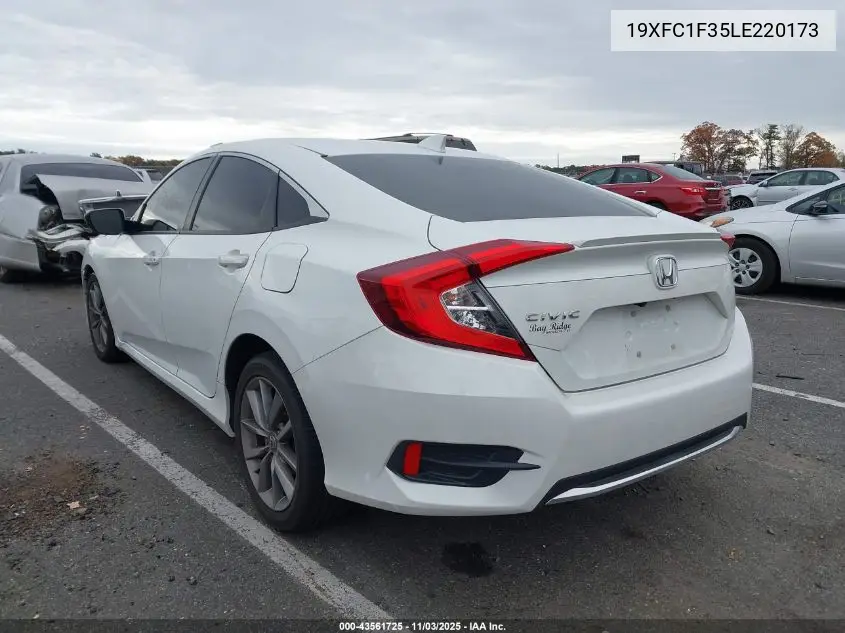 19XFC1F35LE220173 2020 Honda Civic Ex