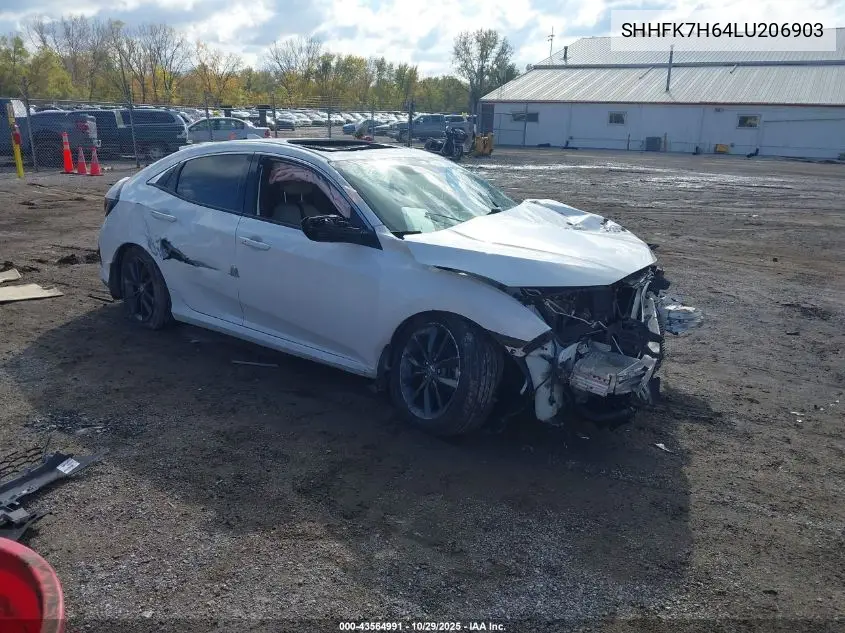 SHHFK7H64LU206903 2020 Honda Civic Ex
