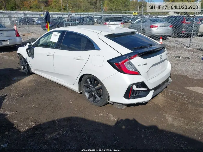 SHHFK7H64LU206903 2020 Honda Civic Ex
