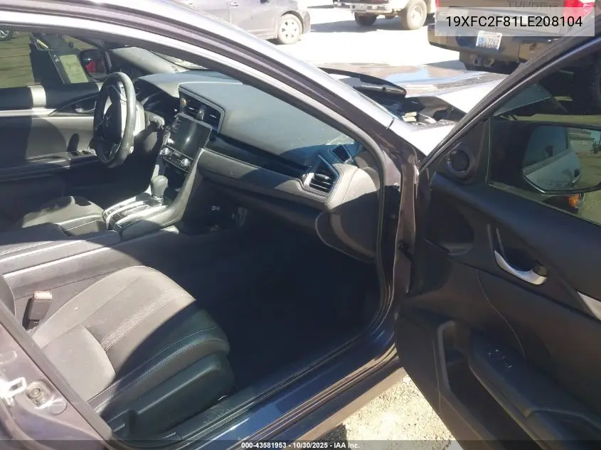 19XFC2F81LE208104 2020 Honda Civic Sport