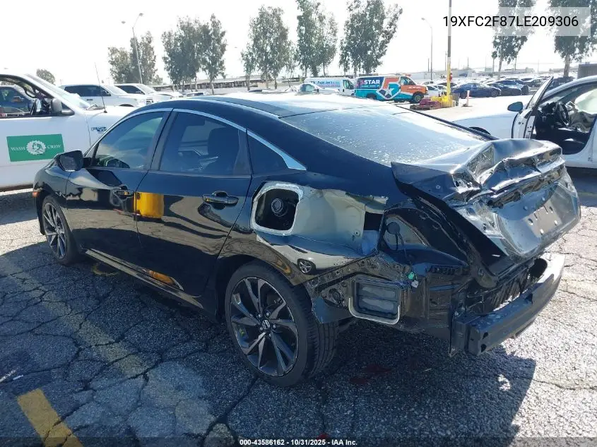 19XFC2F87LE209306 2020 Honda Civic Sport
