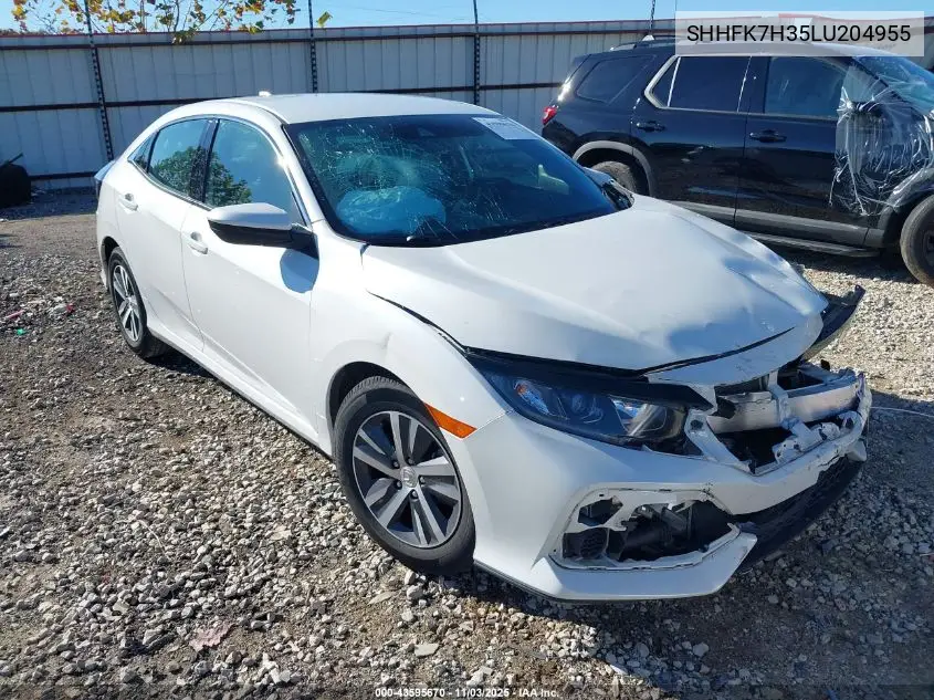 SHHFK7H35LU204955 2020 Honda Civic Lx