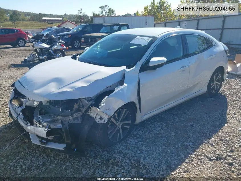 SHHFK7H35LU204955 2020 Honda Civic Lx