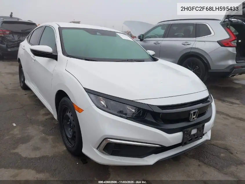 2HGFC2F68LH595433 2020 Honda Civic Lx