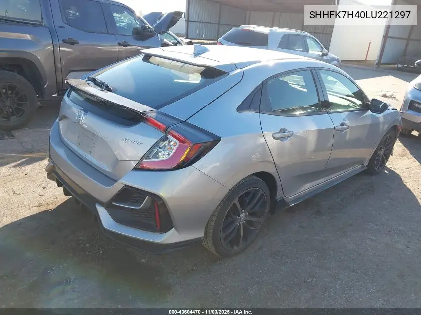 SHHFK7H40LU221297 2020 Honda Civic Sport