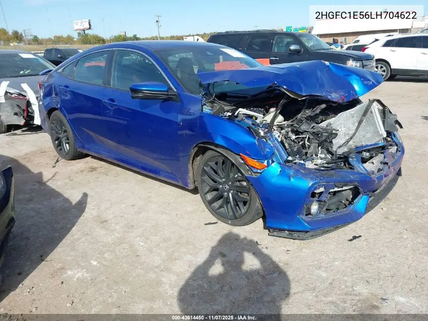 2HGFC1E56LH704622 2020 Honda Civic Si Sedan