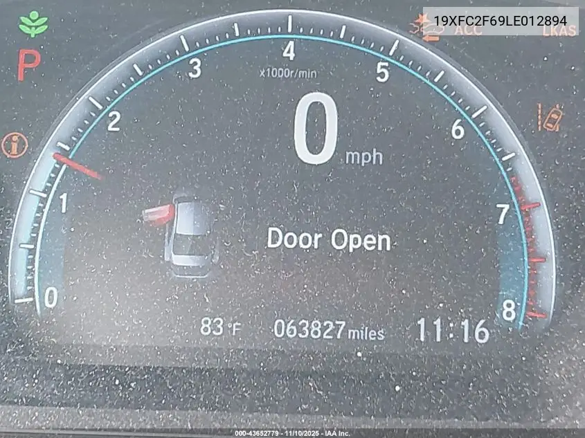 19XFC2F69LE012894 2020 Honda Civic Lx