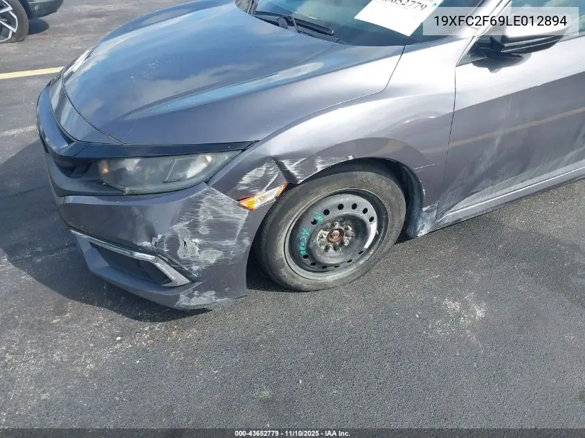 19XFC2F69LE012894 2020 Honda Civic Lx