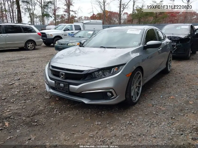 19XFC1F31LE220820 2020 Honda Civic Ex