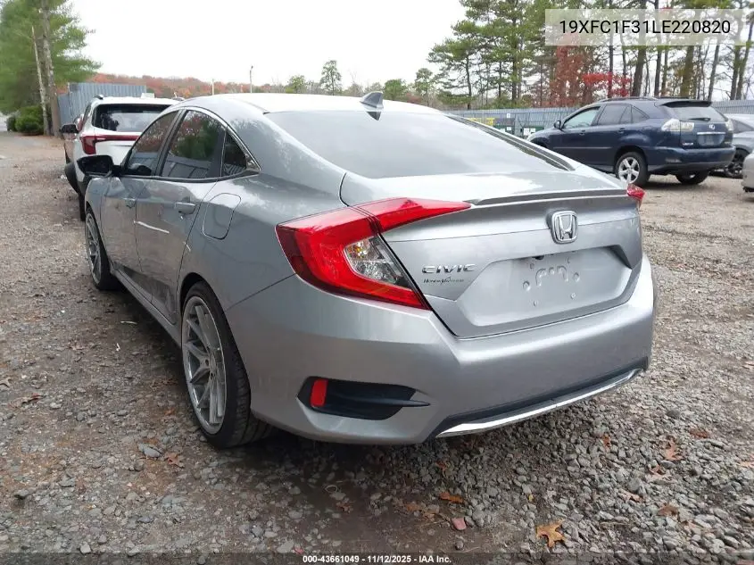 19XFC1F31LE220820 2020 Honda Civic Ex