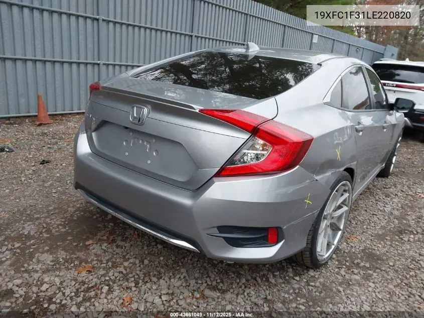19XFC1F31LE220820 2020 Honda Civic Ex