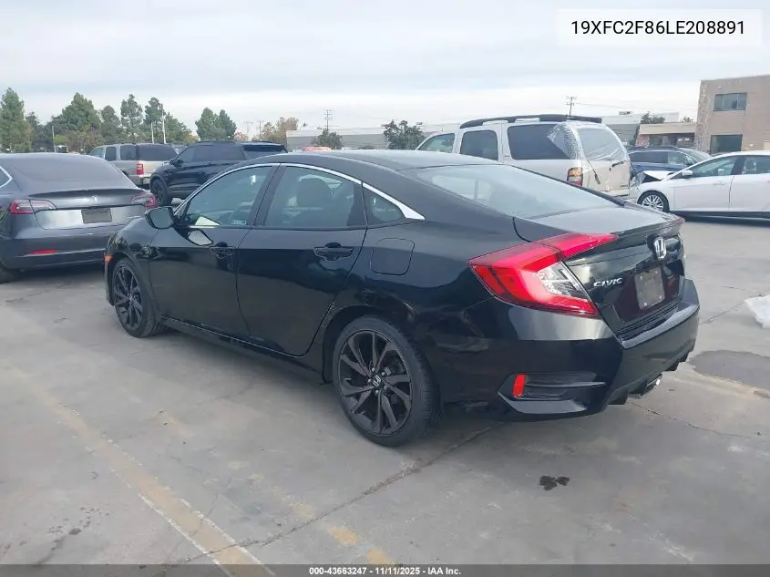 19XFC2F86LE208891 2020 Honda Civic Sport