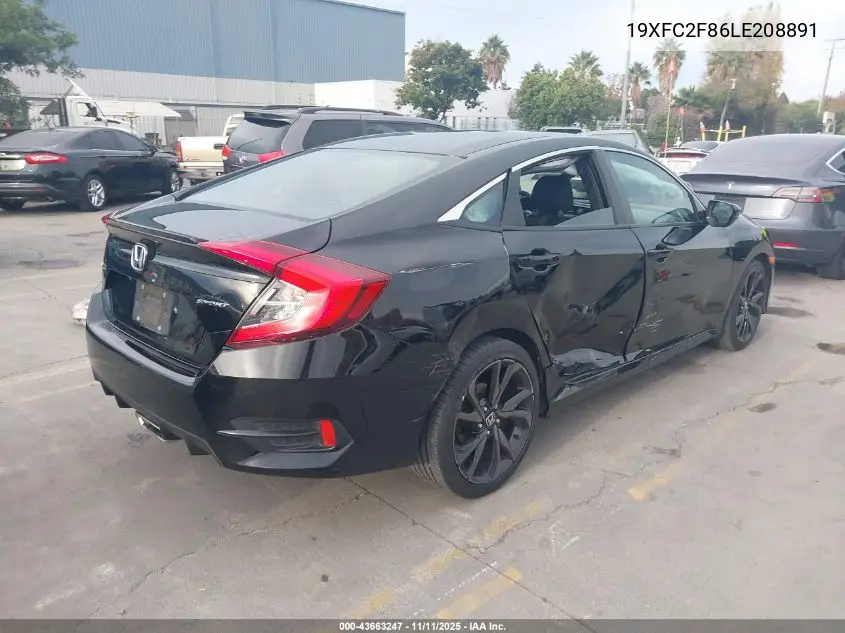 19XFC2F86LE208891 2020 Honda Civic Sport