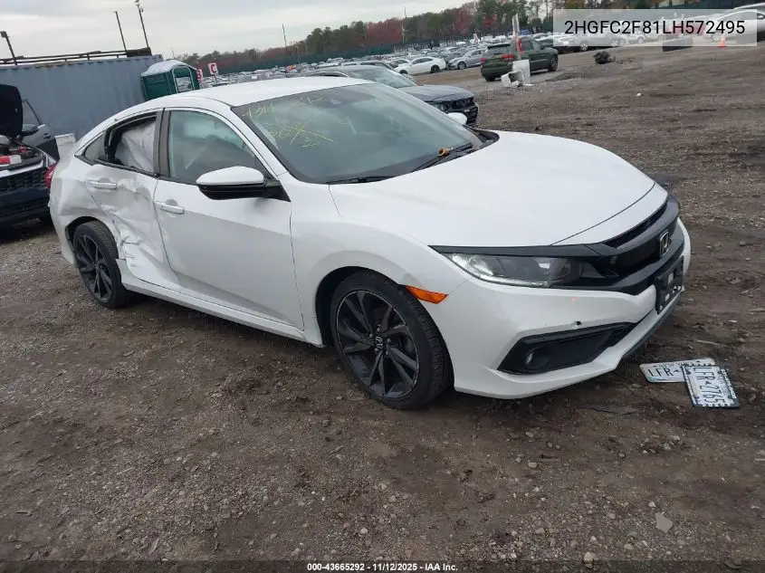 2HGFC2F81LH572495 2020 Honda Civic Sport