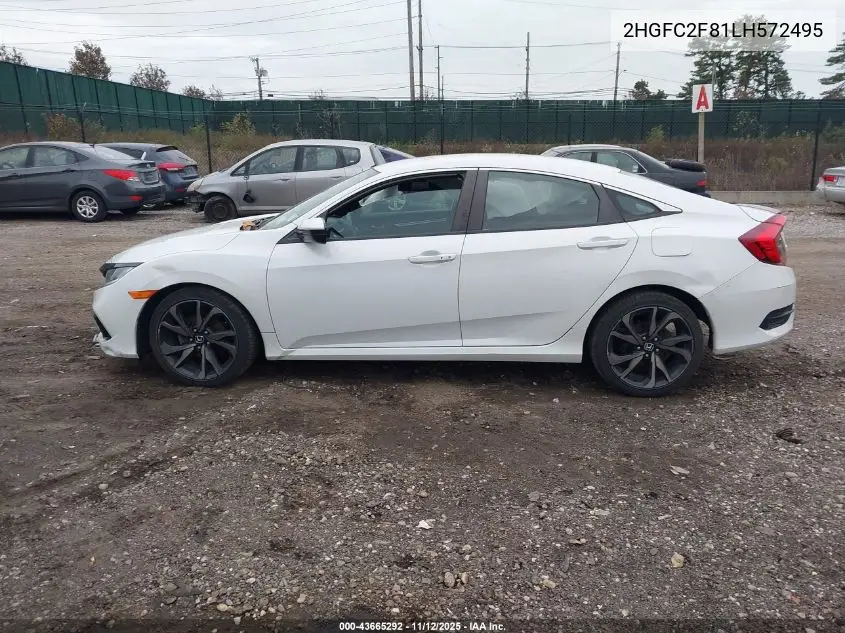 2HGFC2F81LH572495 2020 Honda Civic Sport