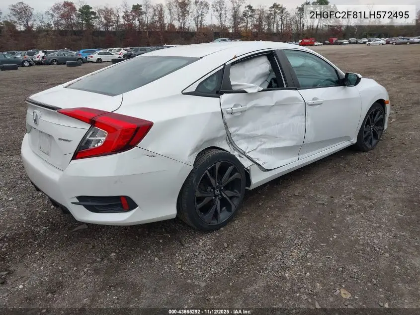 2HGFC2F81LH572495 2020 Honda Civic Sport
