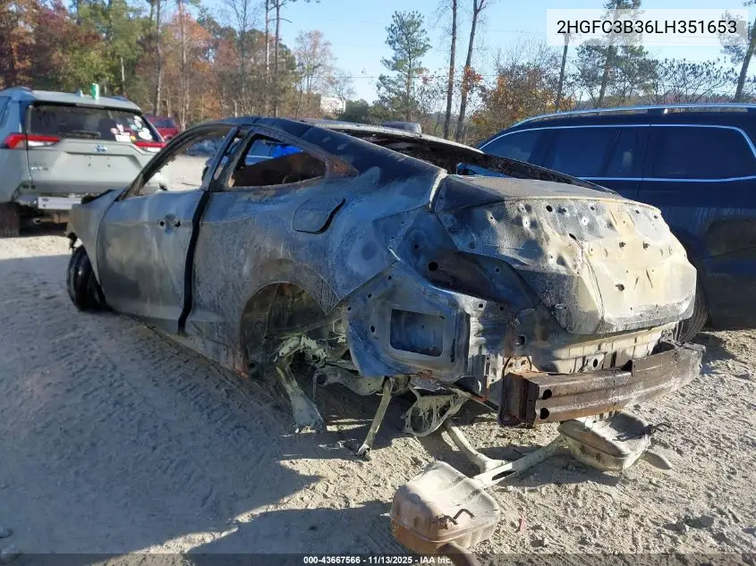 2HGFC3B36LH351653 2020 Honda Civic Ex