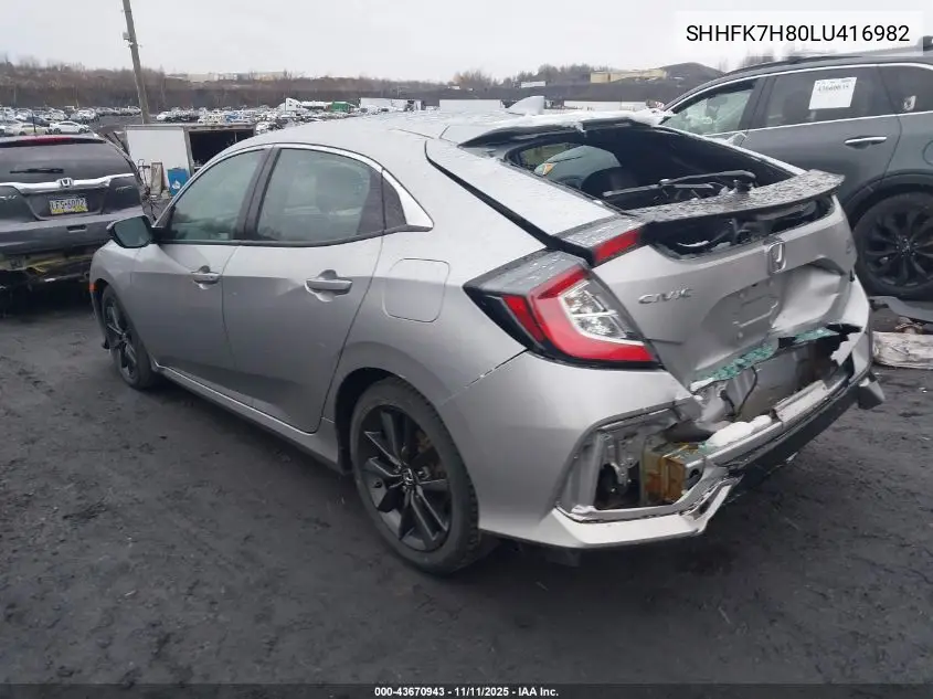 SHHFK7H80LU416982 2020 Honda Civic Ex-L