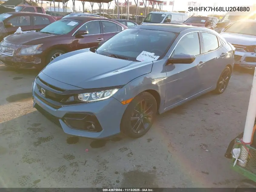 SHHFK7H68LU204880 2020 Honda Civic Ex