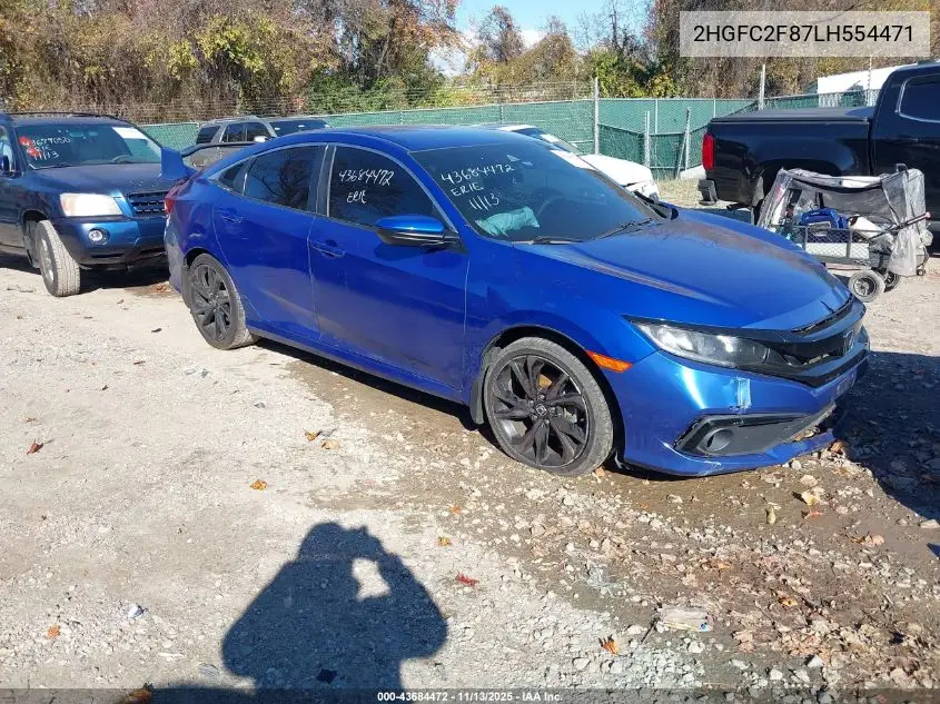 2HGFC2F87LH554471 2020 Honda Civic Sport