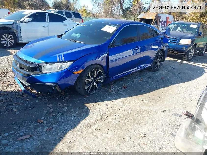 2HGFC2F87LH554471 2020 Honda Civic Sport