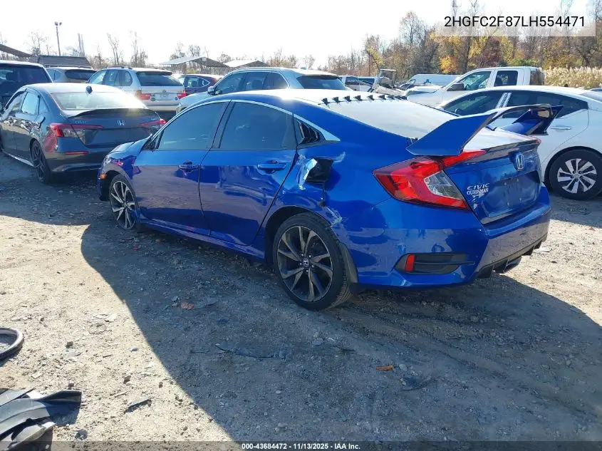 2HGFC2F87LH554471 2020 Honda Civic Sport