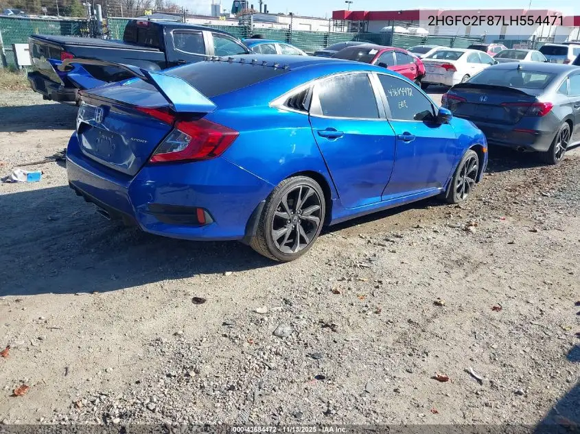 2HGFC2F87LH554471 2020 Honda Civic Sport