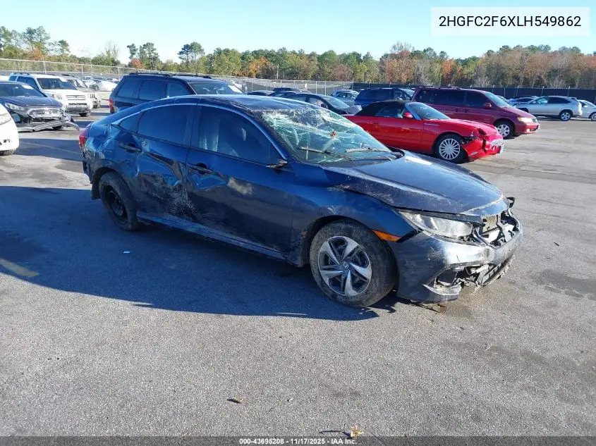 2HGFC2F6XLH549862 2020 Honda Civic Lx