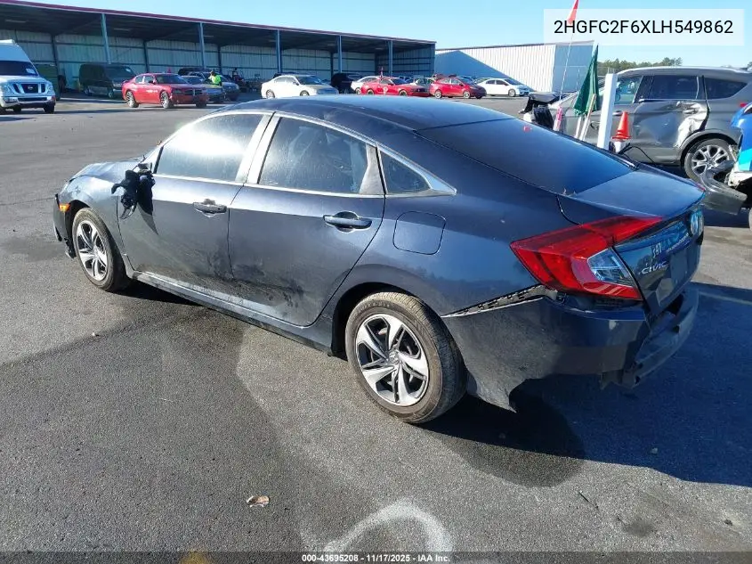 2HGFC2F6XLH549862 2020 Honda Civic Lx