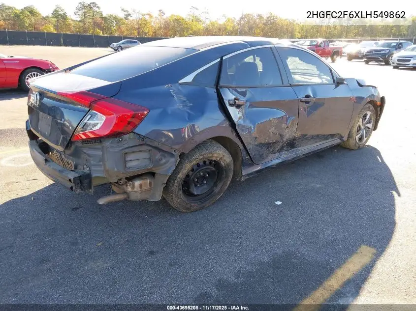 2HGFC2F6XLH549862 2020 Honda Civic Lx
