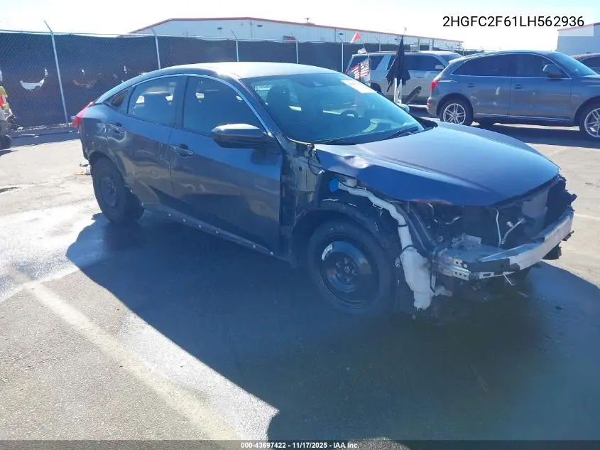 2HGFC2F61LH562936 2020 Honda Civic Lx