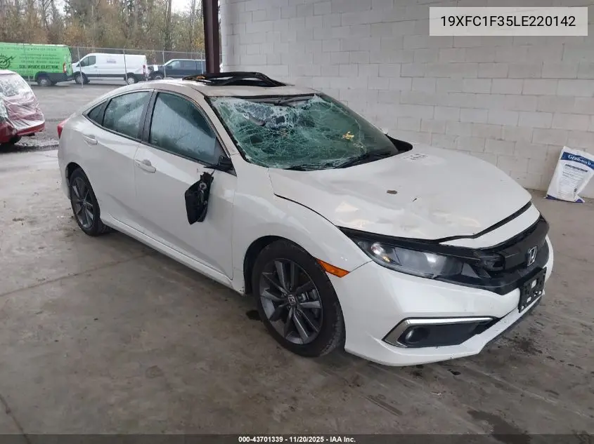 19XFC1F35LE220142 2020 Honda Civic Ex