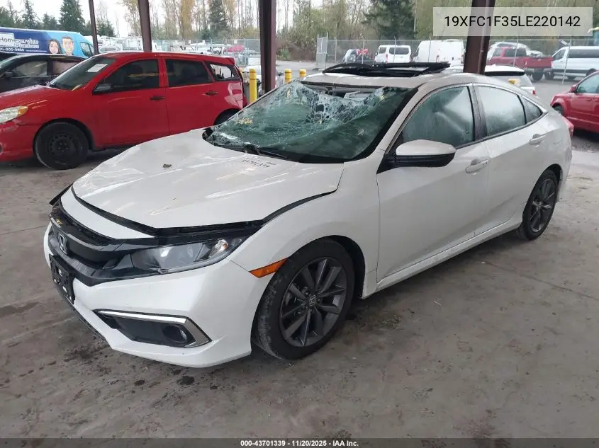 19XFC1F35LE220142 2020 Honda Civic Ex
