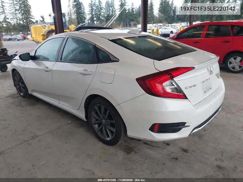 19XFC1F35LE220142 2020 Honda Civic Ex