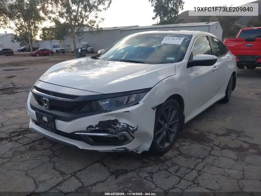 19XFC1F73LE209840 2020 Honda Civic Ex-L