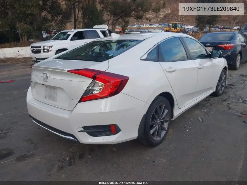 19XFC1F73LE209840 2020 Honda Civic Ex-L