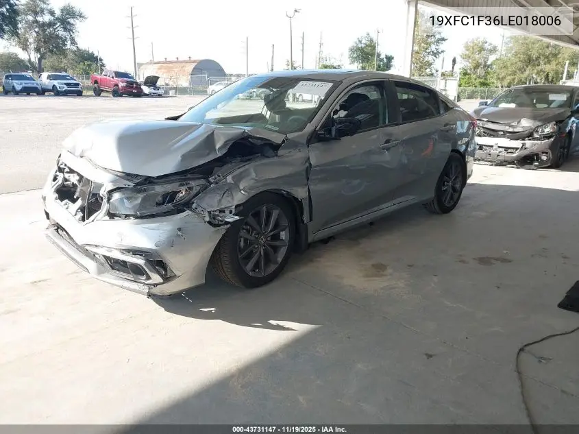 19XFC1F36LE018006 2020 Honda Civic Ex