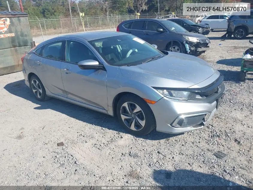 2HGFC2F64LH570870 2020 Honda Civic Lx