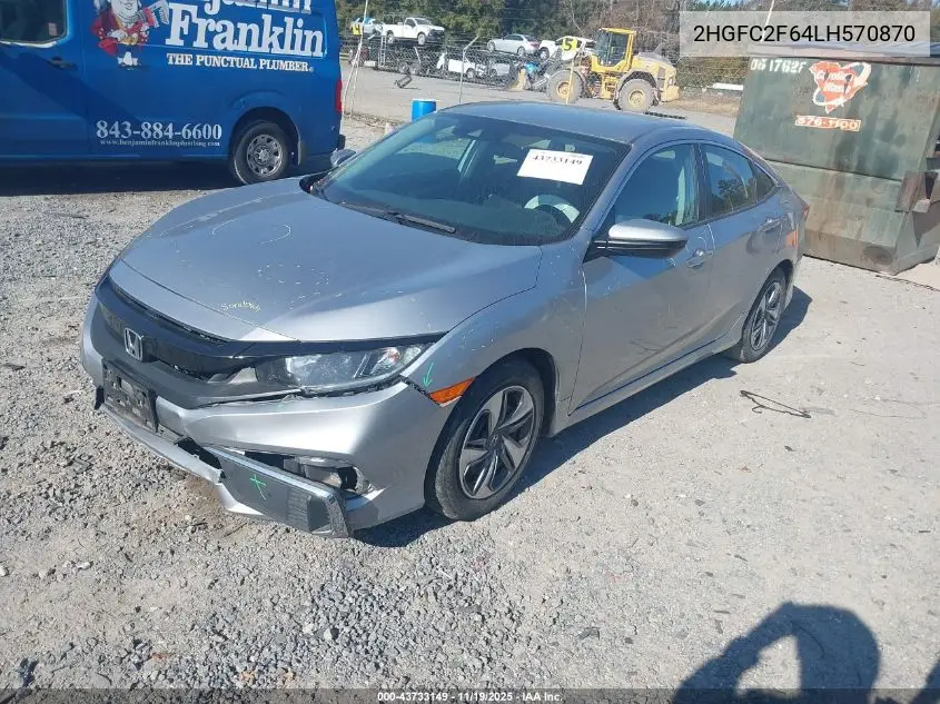 2HGFC2F64LH570870 2020 Honda Civic Lx