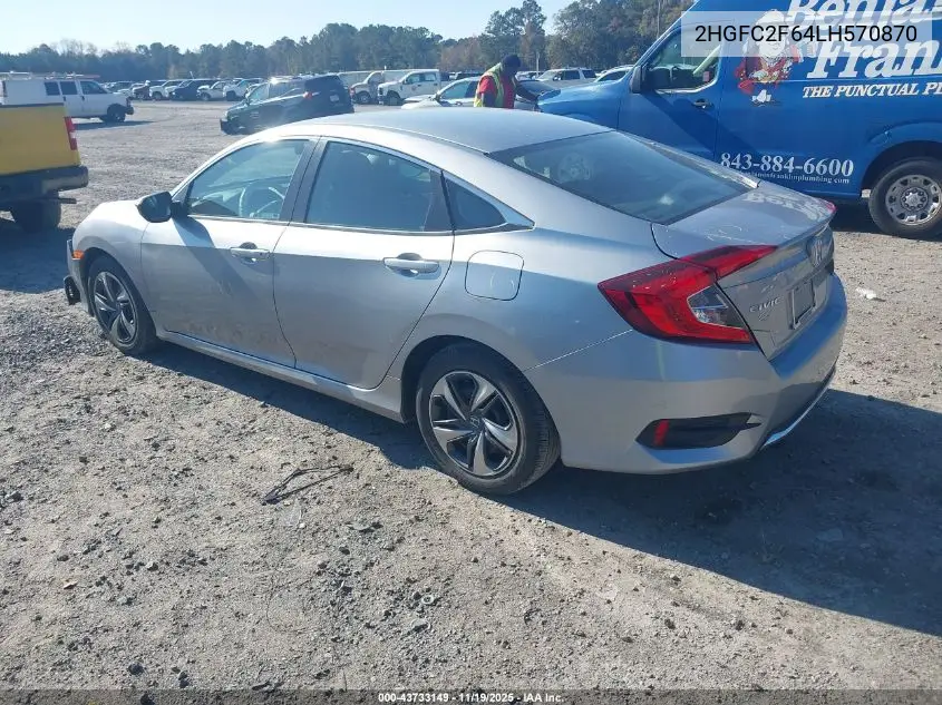 2HGFC2F64LH570870 2020 Honda Civic Lx