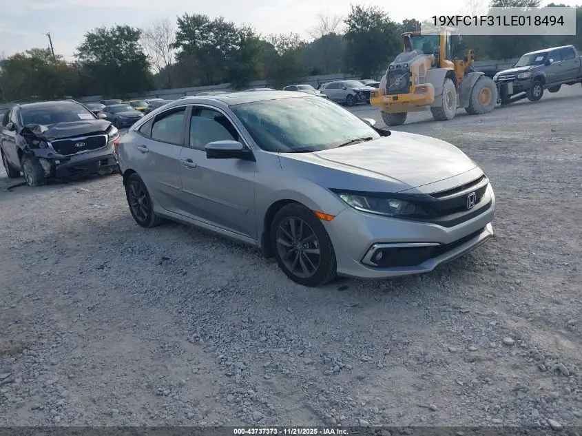 19XFC1F31LE018494 2020 Honda Civic Ex