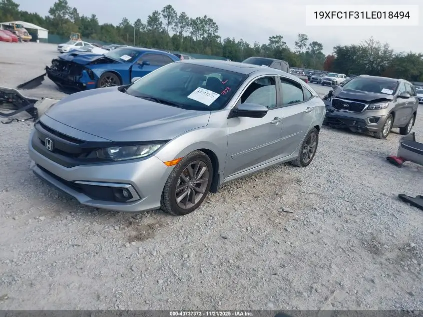 19XFC1F31LE018494 2020 Honda Civic Ex