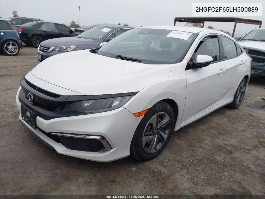2HGFC2F65LH500889 2020 Honda Civic Lx