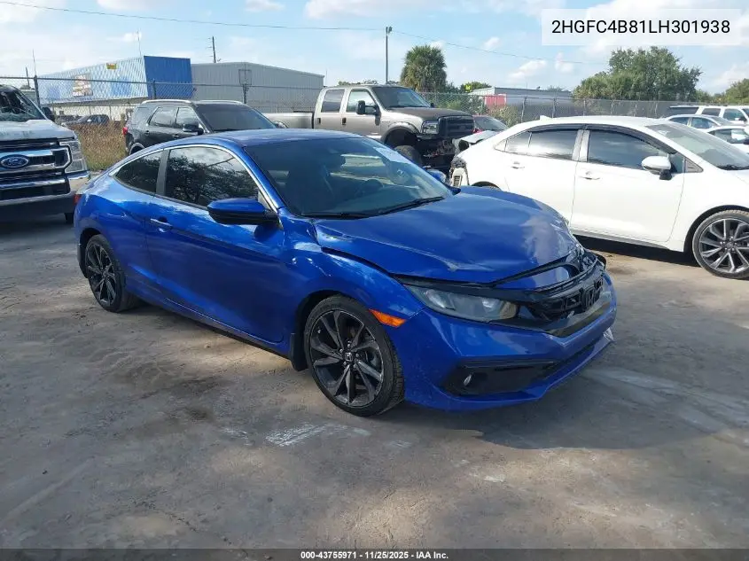 2HGFC4B81LH301938 2020 Honda Civic Sport