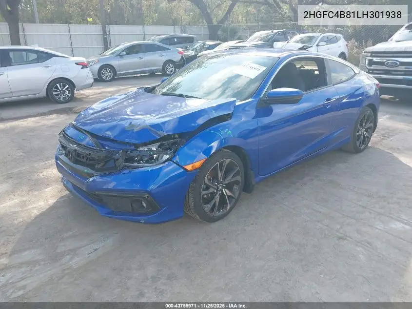 2HGFC4B81LH301938 2020 Honda Civic Sport